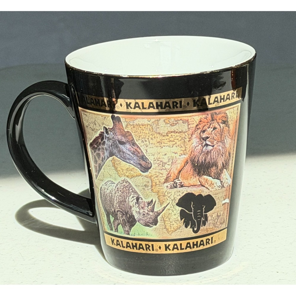 Kalahari Resorts Mug Safari Coffee Cup African Wildlife Giraffe Lion